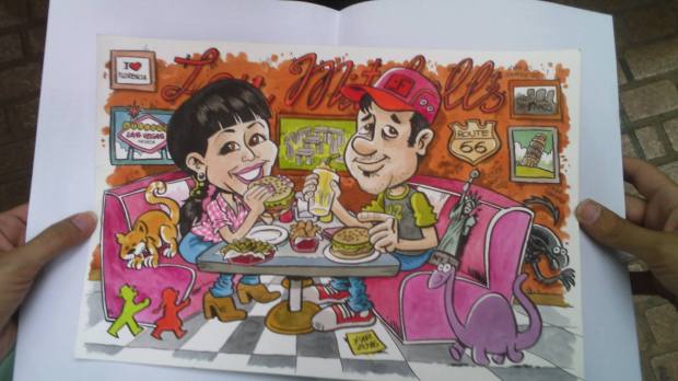 pareja_hamburguesería