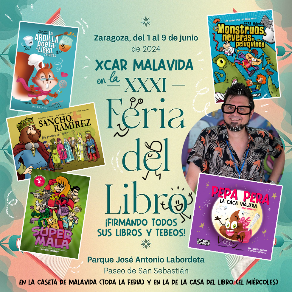 XCAR Malavida firmando en la XXXI Feria del libro de Zaragoza.
Del 1 al 9 de junio en el Parque Grande José Antonio Labordeta.