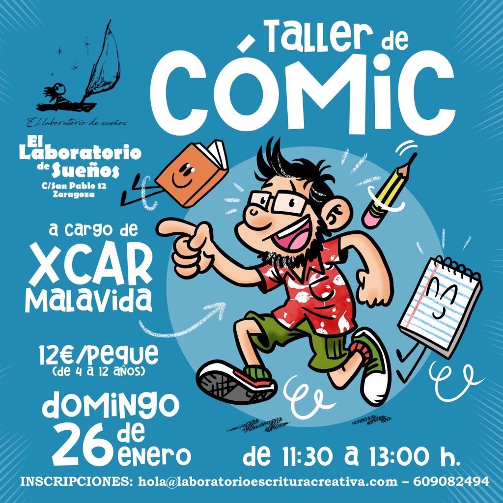 Taller de cómic infantil con XCAR Malavida el domingo 26 de enero.
