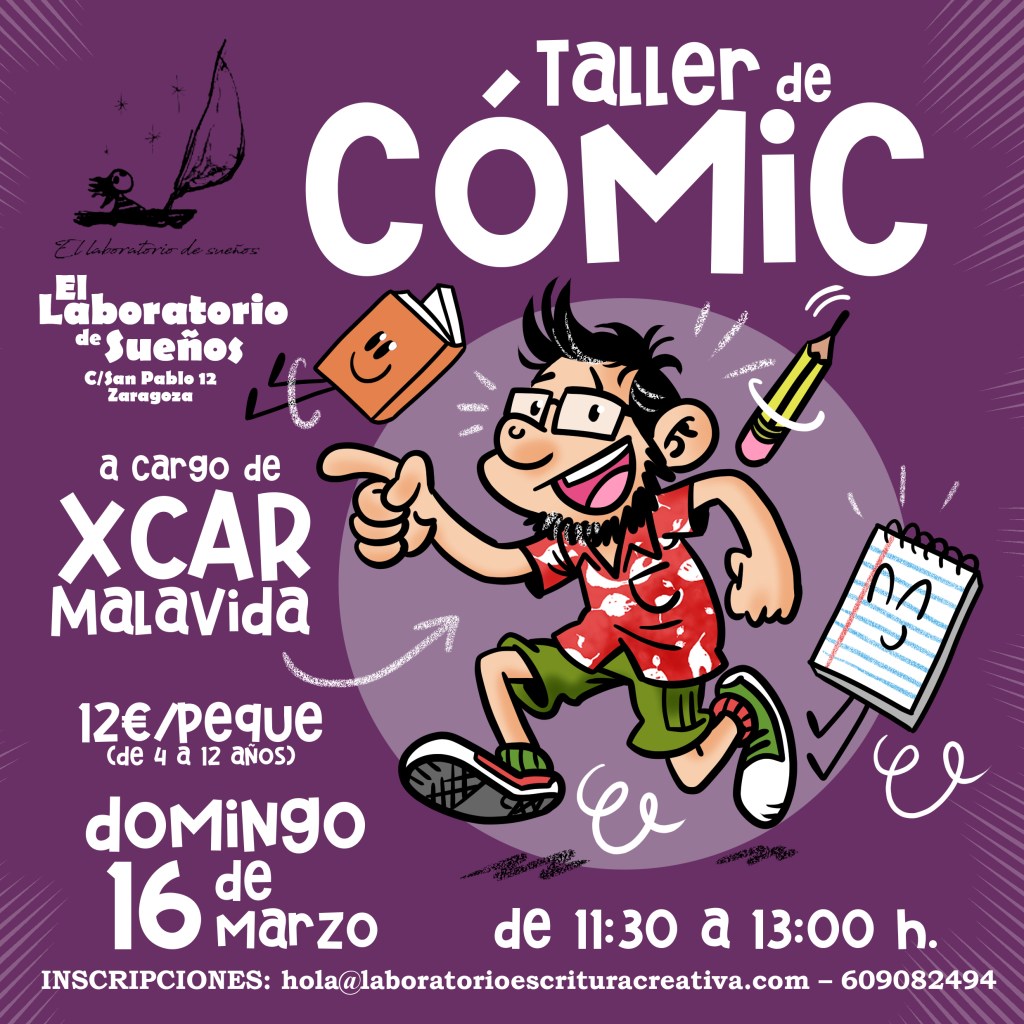 ¡Nuevo taller de cómic infantil con XCAR Malavida el domingo 16 de marzo!