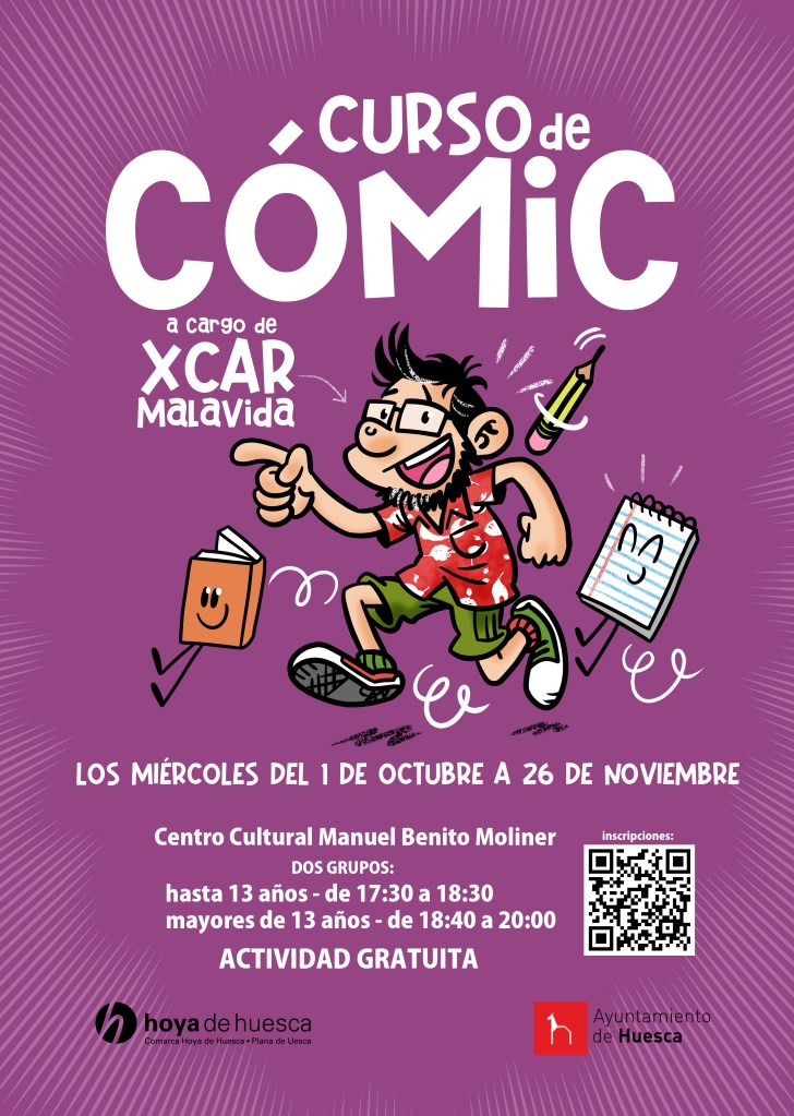 Curso de cómic en Huesca a cargo de XCAR Malavida